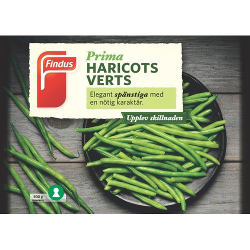 Haricots verts Fryst 500g Findus