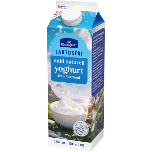 Yoghurt Naturell Mild Laktosfri 3% 1000g Norrmejerier