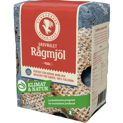 Rågmjöl Grovmalt 1,5kg Kungsörnen