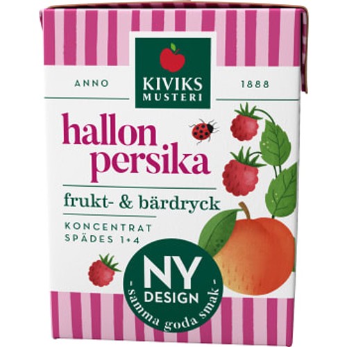 Lättdryck Hallon persika Koncentrat 2dl Kiviks