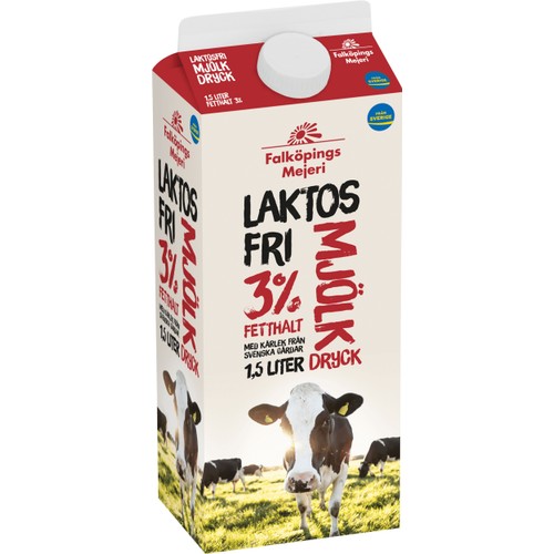 Mjölkdryck Laktosfri 3% 1,5l Falköpings Mejeri