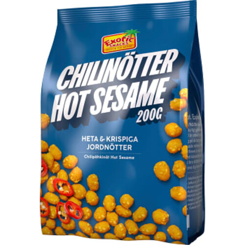 Chilinötter Hot Sesame 200g Exotic Snacks