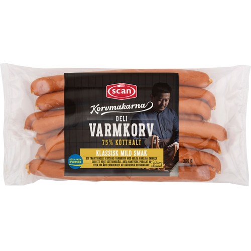 Varmkorv 75% Kötthalt 360g Korvmakarna Scan