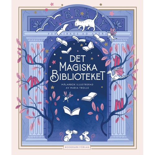 Det magiska biblioteket : Målarbok