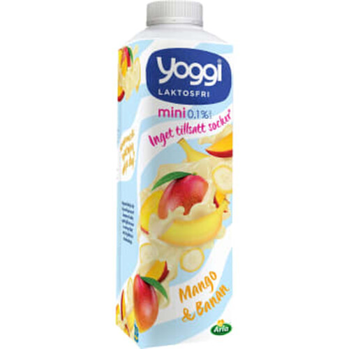 Yoghurt Mini Mango Banan Laktosfri 0,1% 1000g Yoggi®