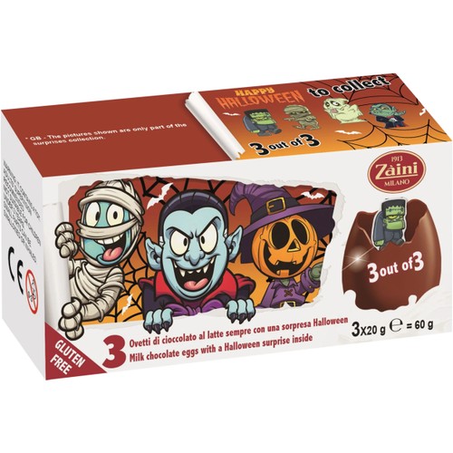 Chokladägg Halloween 3p 60g Zaini