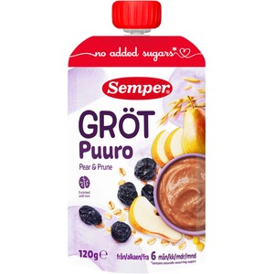 Gröt Päron & Katrinplommon 6m 120g Semper