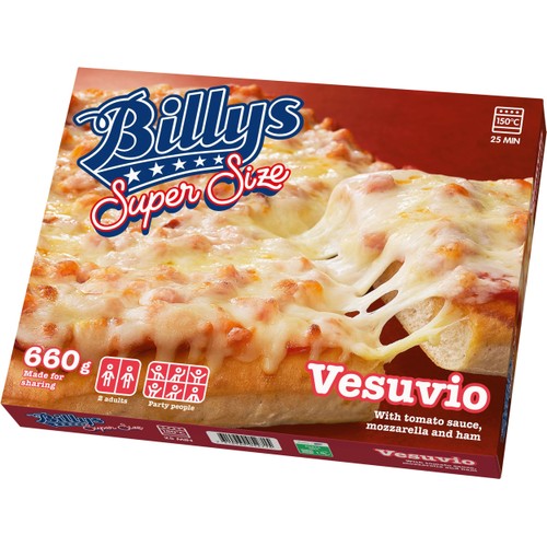 Pan pizza Super size vesuvio 660g Billys
