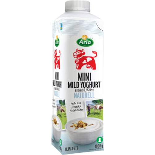 Yoghurt Naturell Mild Mini 0,1% 1000g Arla Ko®