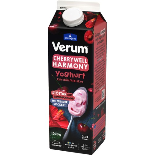 Yoghurt Cherry Well Harmony 3% 1000g Verum