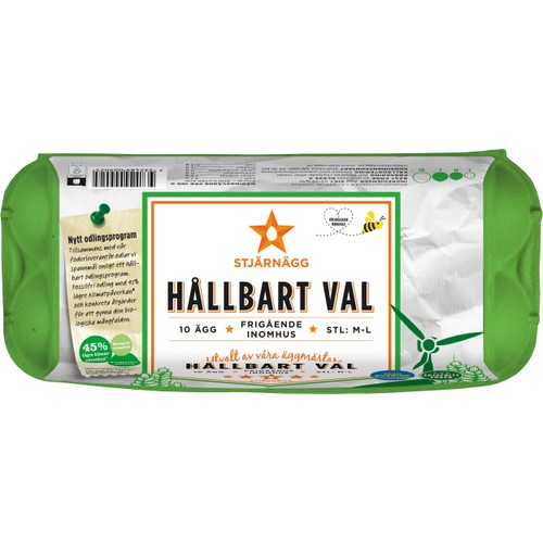 Ägg Frigående Inomhus Hållbart val 10-p Stjärnägg