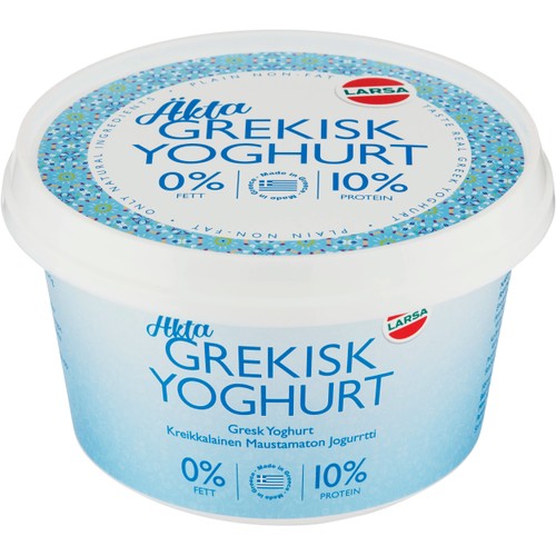 Grekisk Yoghurt 0% 500g Larsa foods