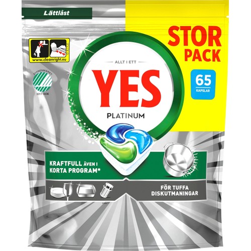 Diskmaskinstabletter Platinum Allt I Ett 65-p YES