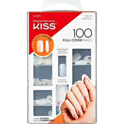 Lösnaglar Heltäckande Ofärgade 100-p Kiss