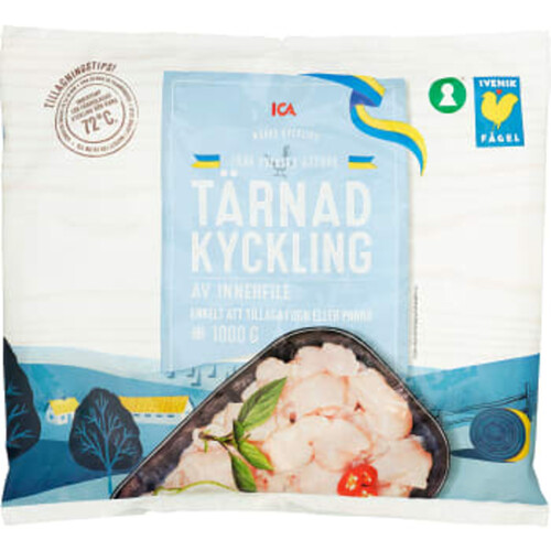 Kyckling Tärnad Fryst 1kg ICA