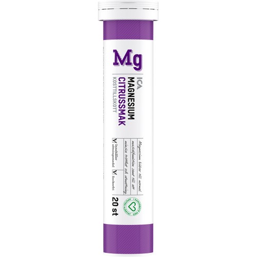 Magnesium Citrus brustablett 20st ICA Hjärtat