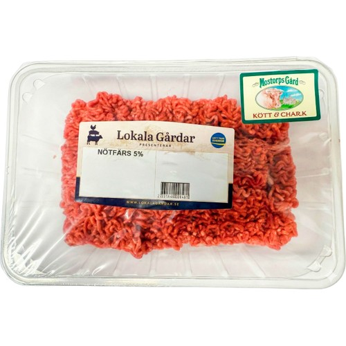 Nötfärs 5% ca 850g Lokala Gårdar
