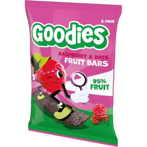 Barnsnacks Fruit bar raspberry & date 3år 100g Goodies