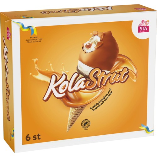 Gräddglass Kolastrutar 6-p 780ml Sia Glass