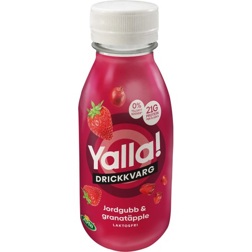 Drickkvarg Yalla! Jordgubb & Granatäpple Laktosfri 0,3% 350ml Yalla®