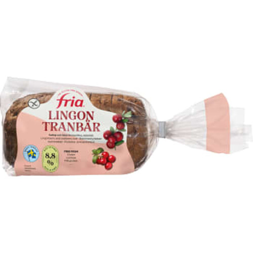 Lingon & Tranbärbröd Glutenfri Fryst 500g Fria