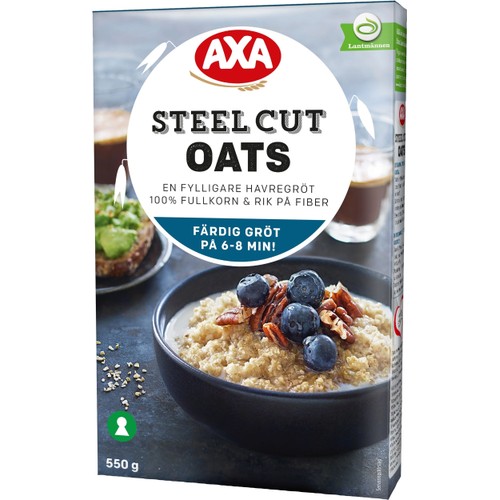 Havregryn Steel Cut Oats 550g AXA
