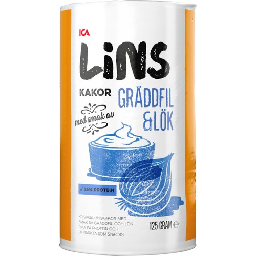 Linskakor Gräddfil & Lök 125g ICA