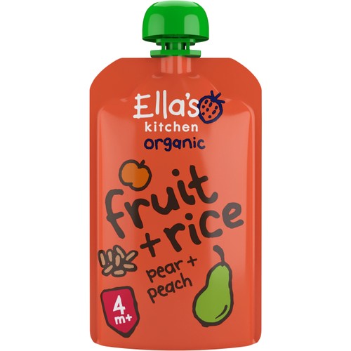 Fruktris med Persika & päron 4m Ekologisk 120g Ellas Kitchen