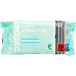 Babytvättservetter parfymfri 72-p ICA Basic