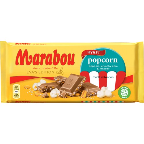 Chokladkaka Popcorn 185g Marabou