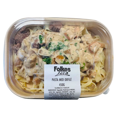 Pasta med oxfilé