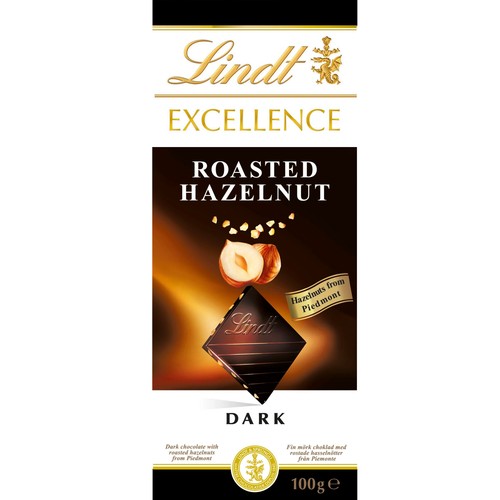 Chokladkaka Excellence Roasted hazelnut Dark 100g Lindt