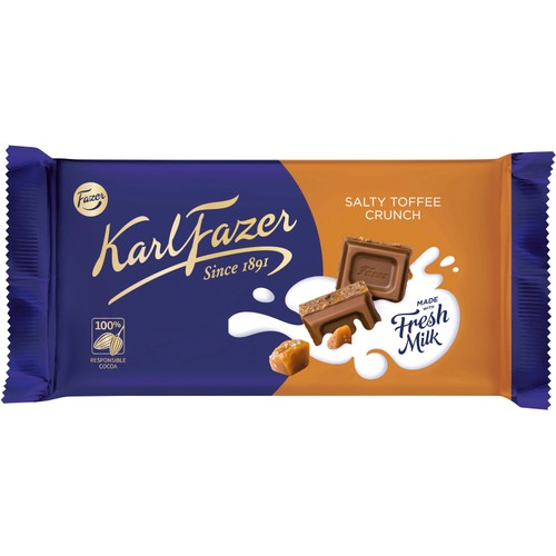 Chokladkaka Salty toffee crunch 145g Fazer