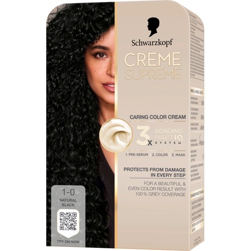 Hårfärg 1-0 Natural Black 1-p Creme Supreme