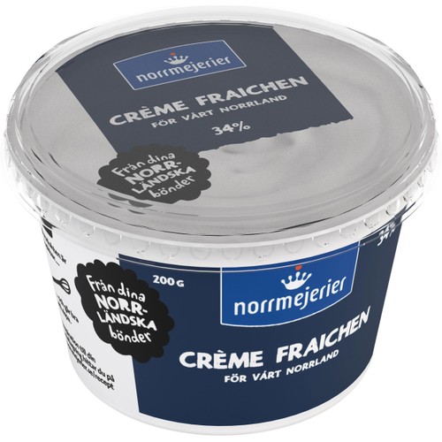 Crème fraichen 34% Naturell 200g Norrmejerier