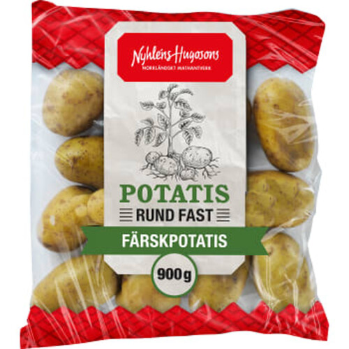 Potatis Rund Fast Färsk 900g Nyhléns Hugosons