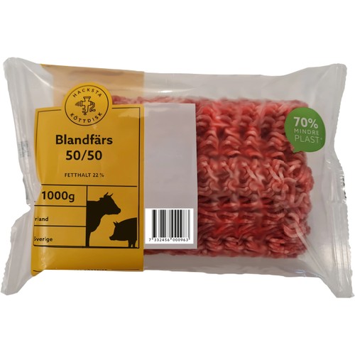 Blandfärs Färsk 50/50 1kg Hacksta Köttdisk