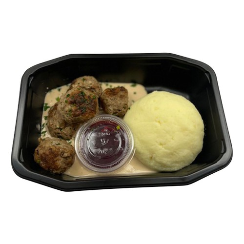 Köttbullar med potatismos, gräddsås & lingonsylt ca 500g