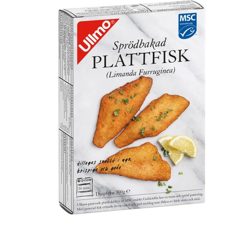 Sprödbakad plattfisk MSC 300g Ullmo