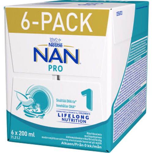 NAN Pro 1 drickfärdig 6x200ml Nestle