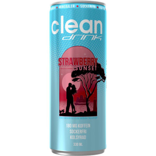 Energidryck Strawberry/Cherry 33cl Clean Drink