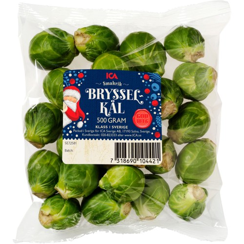 Brysselkål jul 500 g Klass 1 ICA