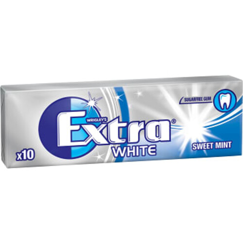 Tuggummi White Sweet mint Sockerfri 10-p Extra