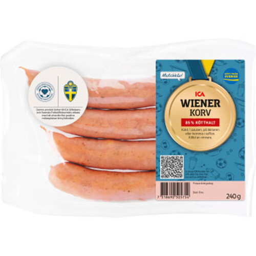 Wienerkorv Match 85% Kötthalt 240g ICA