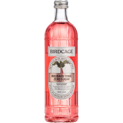 Läsk Rhubarb Tonic Sockerfri 500ml Birdcage