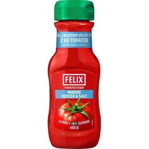 Ketchup Mindre Socker Salt 485g Felix