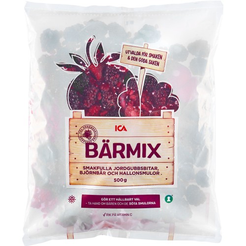 Bärmix Jordgubbe/Björnbär/Hallon 500g ICA