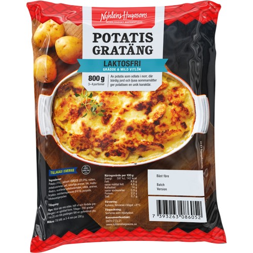 Potatisgratäng Laktosfri 800g Nyhléns Hugosons