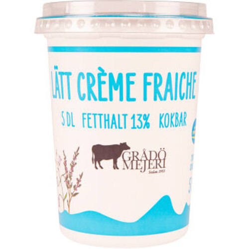 Crème Fraiche Lätt 13% 5dl Grådö Mejeri