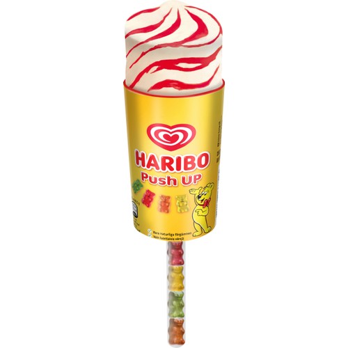Glasspinne Push up 1-p Haribo